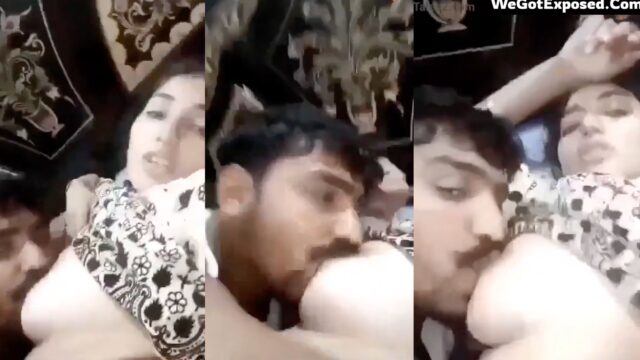 Hot Married Paki wife Asma’s milky white boobs sucking, leaked video
