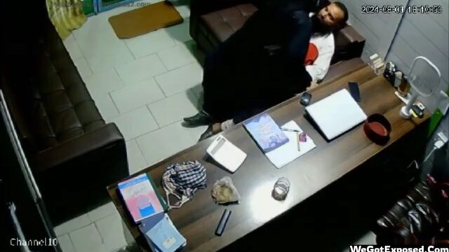 Pakistani college principal fucking teacher in Office CCTV Viral Scandal