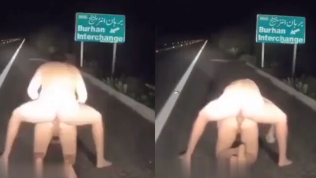 Viral video of Pakistani Couple Fucked Doggy At Night, At The Burhan Interchange Motorway Road