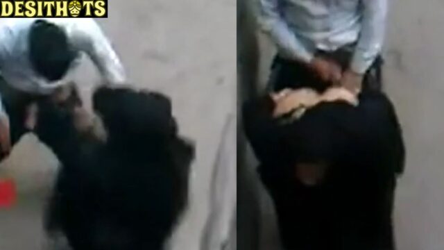 Pakistani Aunty in Black Burqa Enjoys Sex with Pakistani Boy on Road