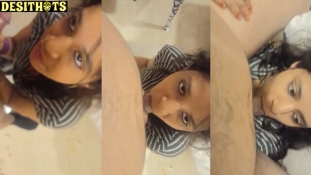 Cute Looking Desi Girl Gives Hot Blowjob in Sex Video
